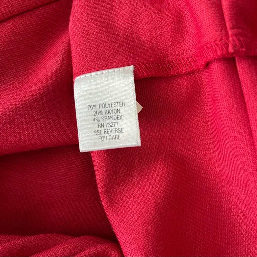 Elle Red Skater Dress W/Cap Sleeves 2 - Picture 5 of 5